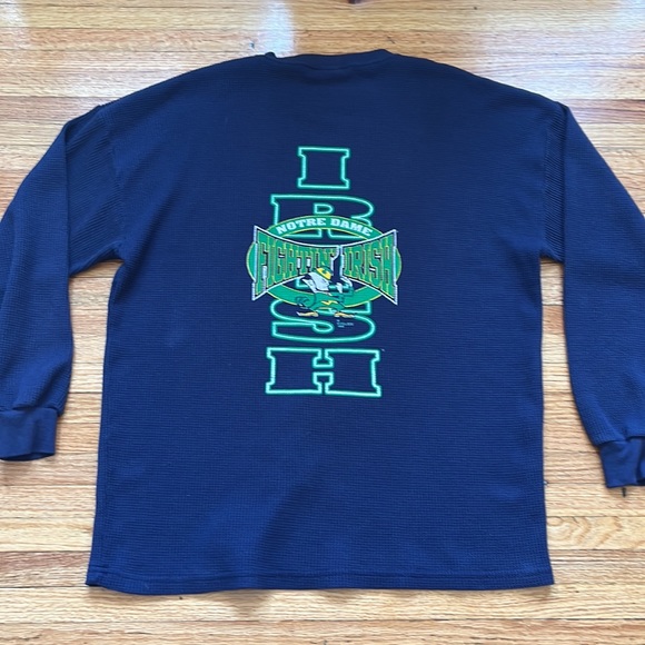 Vintage Fightin Irish Long Sleeve Shirt / L / 1996 / Notre Dame / Locker Line - Picture 5 of 9